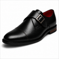 Monki męskie czarne — single monk strap, skóra wegańska (syntetyczna) — buty męskie Masdola, zdjęcie główne