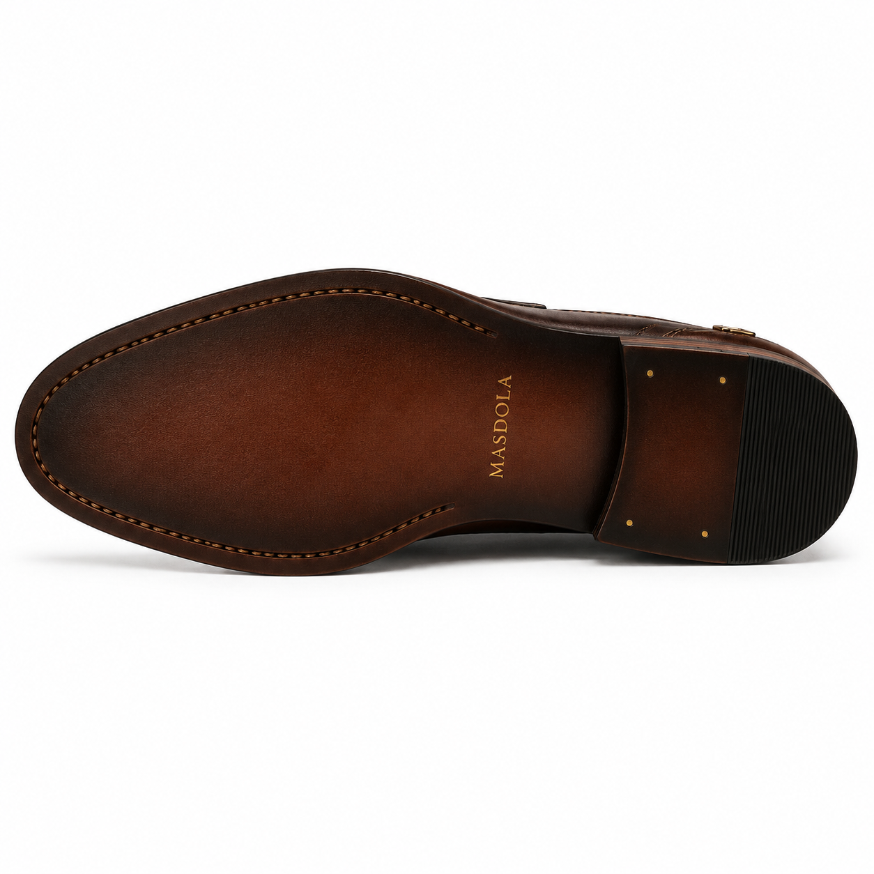 Mokasyny męskie Penny Slip-On — skóra wegańska, podeszwa kauczukowa — Masdola, ujęcie 7