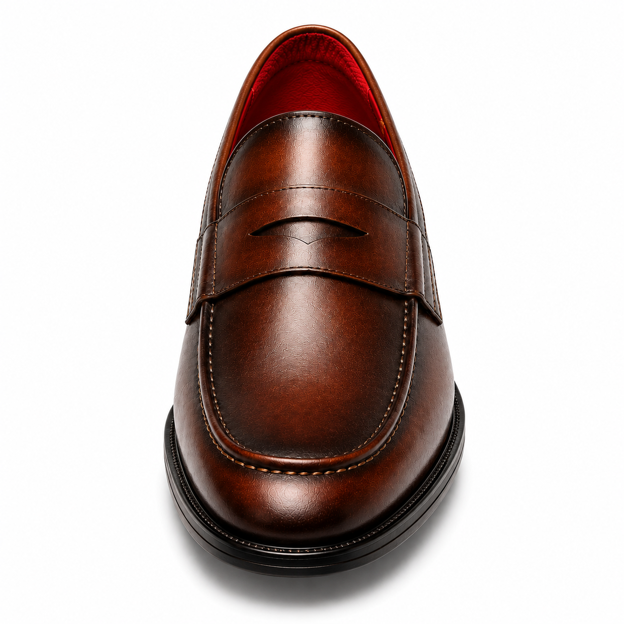 Mokasyny męskie Penny Slip-On — skóra wegańska, podeszwa kauczukowa — Masdola, ujęcie 3